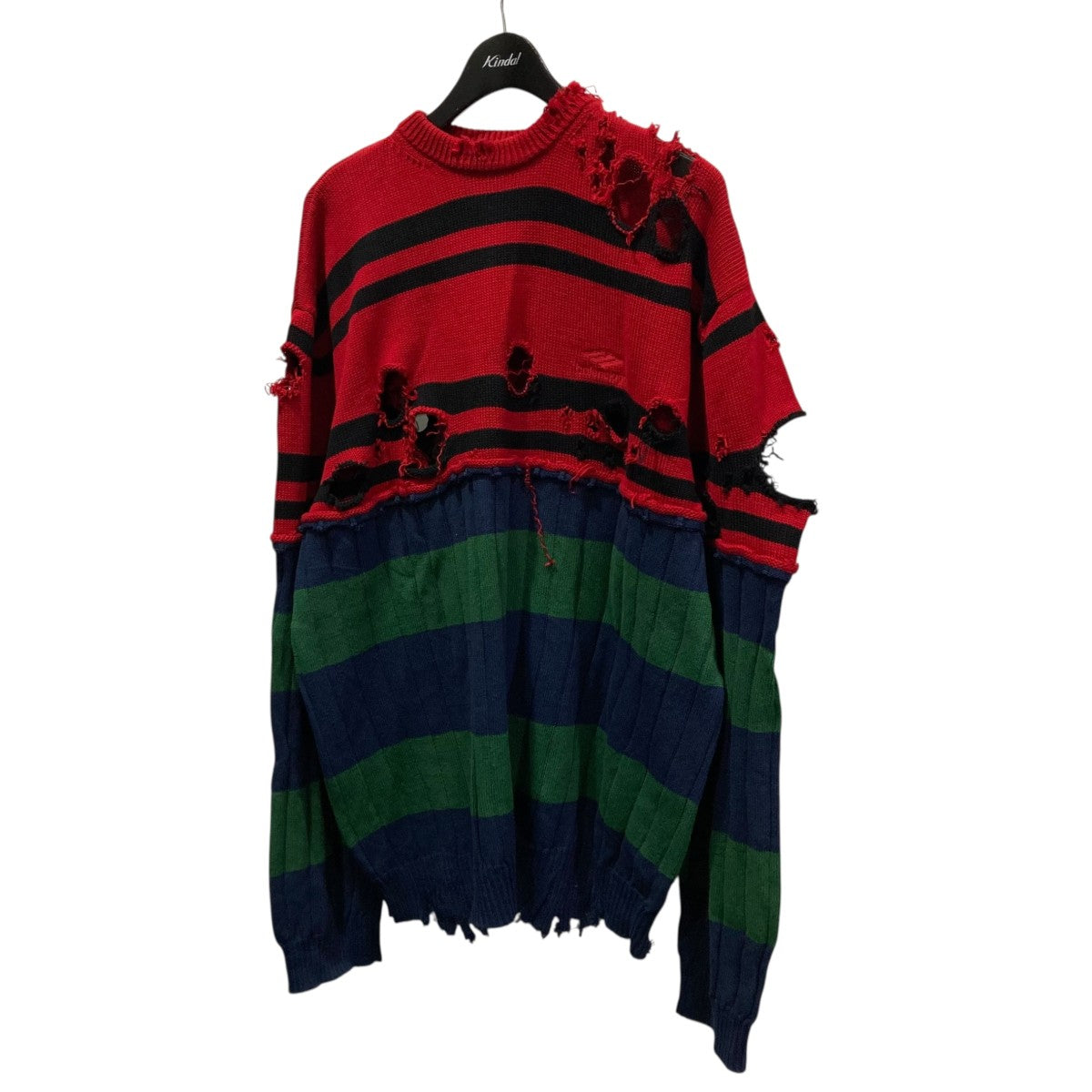 BALENCIAGA(バレンシアガ) クラッシュ加工ニット694254 694254 レッド