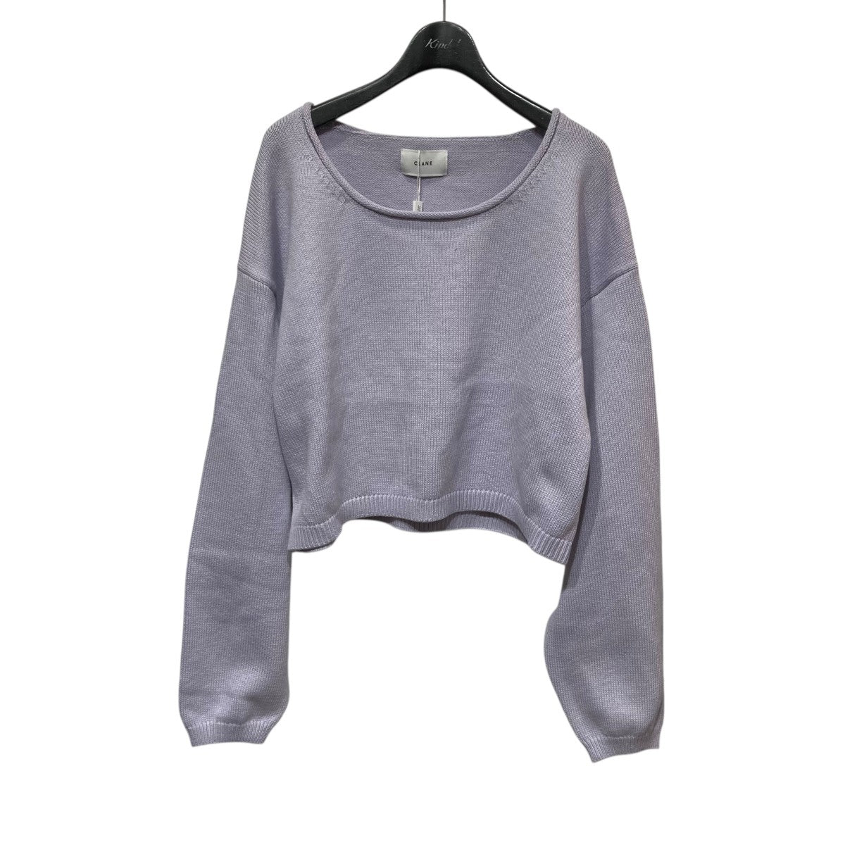 ポリエステル×毛ショート丈ニット18106-2262 ROLL NECK SHORT KNIT TOPS