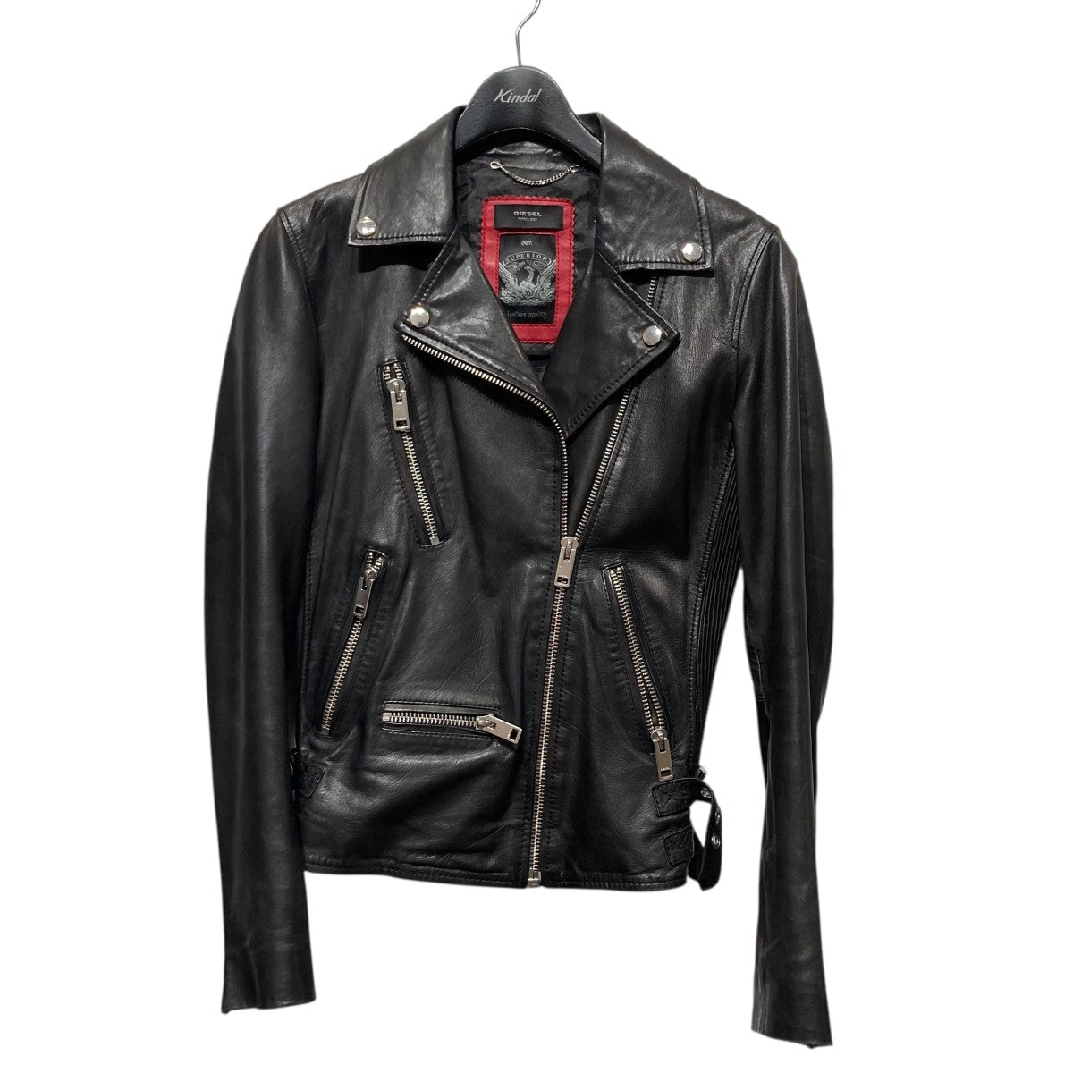 DIESEL ディーゼル ライダース ジャケット レザー Sサイズ DIESEL(ディーゼル) レザーライダースジャケット ブラック サイズ S