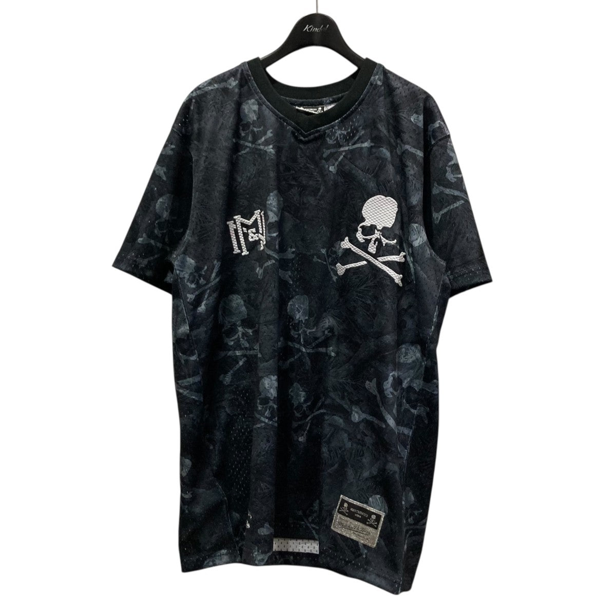 MASTERMIND WORLD×MITCHELL ＆ NESS プリントメッシュTシャツMN-A25