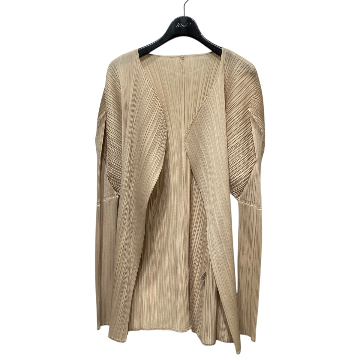 PLEATS PLEASE プリーツプリーズ ベルベット カーディガン ベージュ PLEATS PLEASE(プリーツプリーズ) プリーツカーディガンPP05-JO001