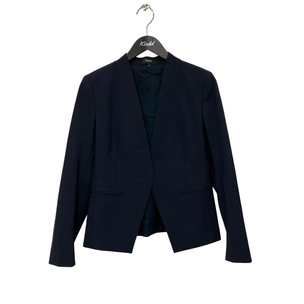【極美品】Theory セオリー ノーカラージャケット ネイビー サイズ0 定番 現行 セオリー ノーカラージャケット ネイビー M LANA1 TAILOR - メルカリ
