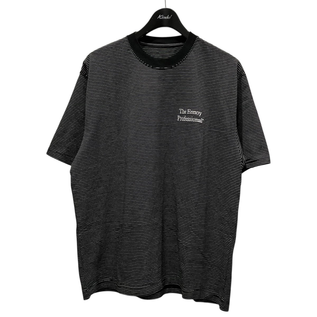 ENNOY(エンノイ) ロゴ刺繍ボーダーTシャツSS23BRENCT05AM