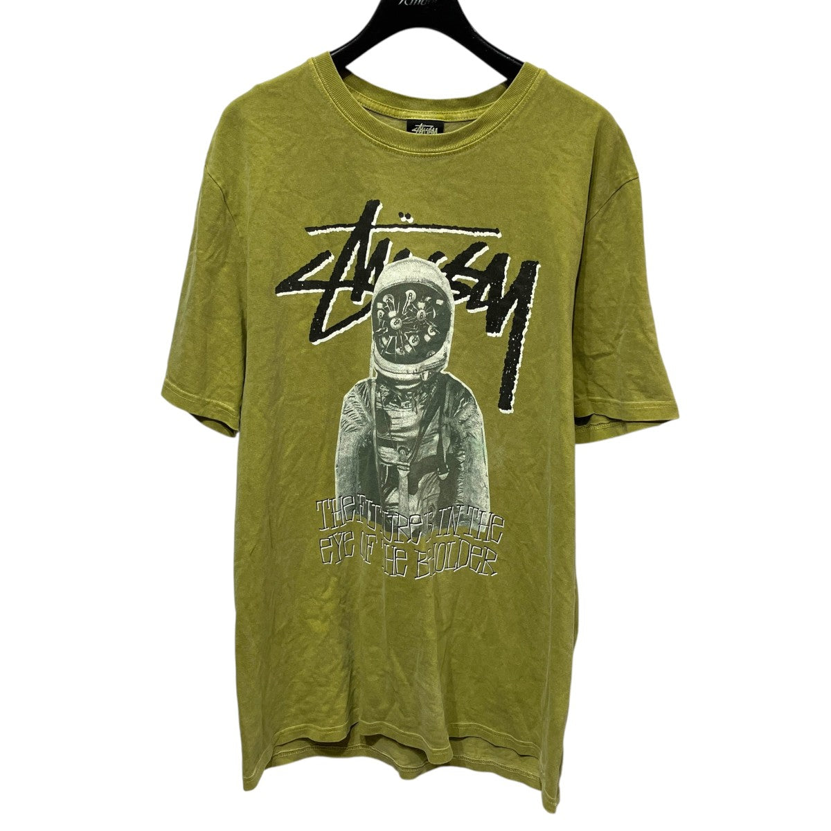 ステューシー　Tシャツ　カーキー　ロゴプリント　オリーブ　ライオン　L〜XL程 stussy(ステューシー) プリントTシャツ 黄緑 サイズ M｜【公式