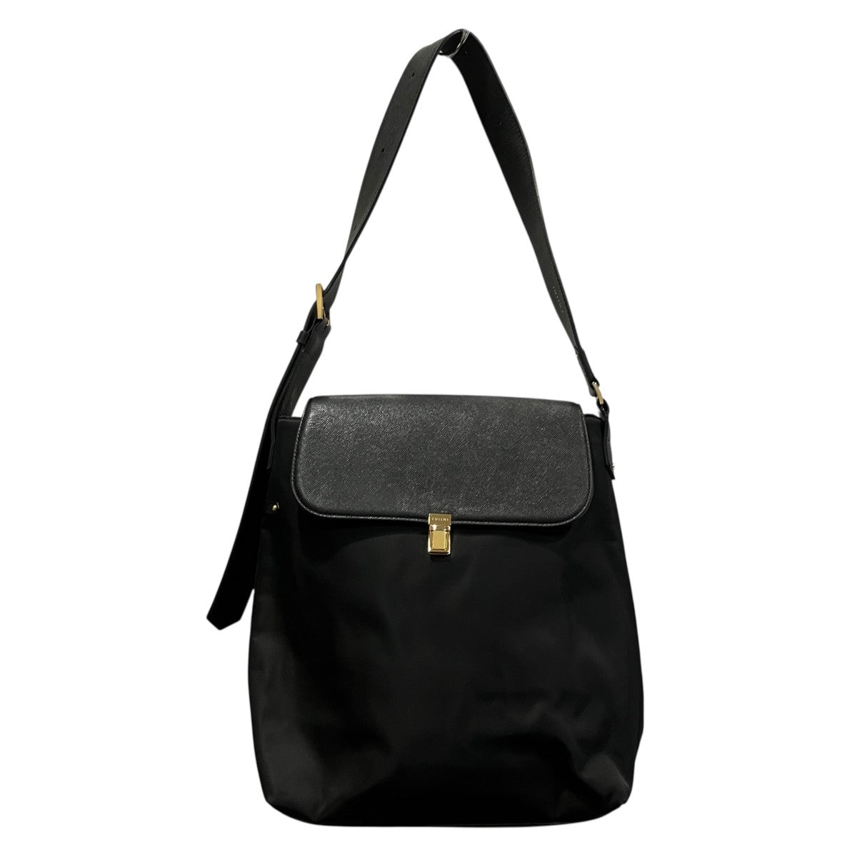 26SSLeather Flap Nylon Twill Shoulder BagナイロンショルダーバッグBG-059