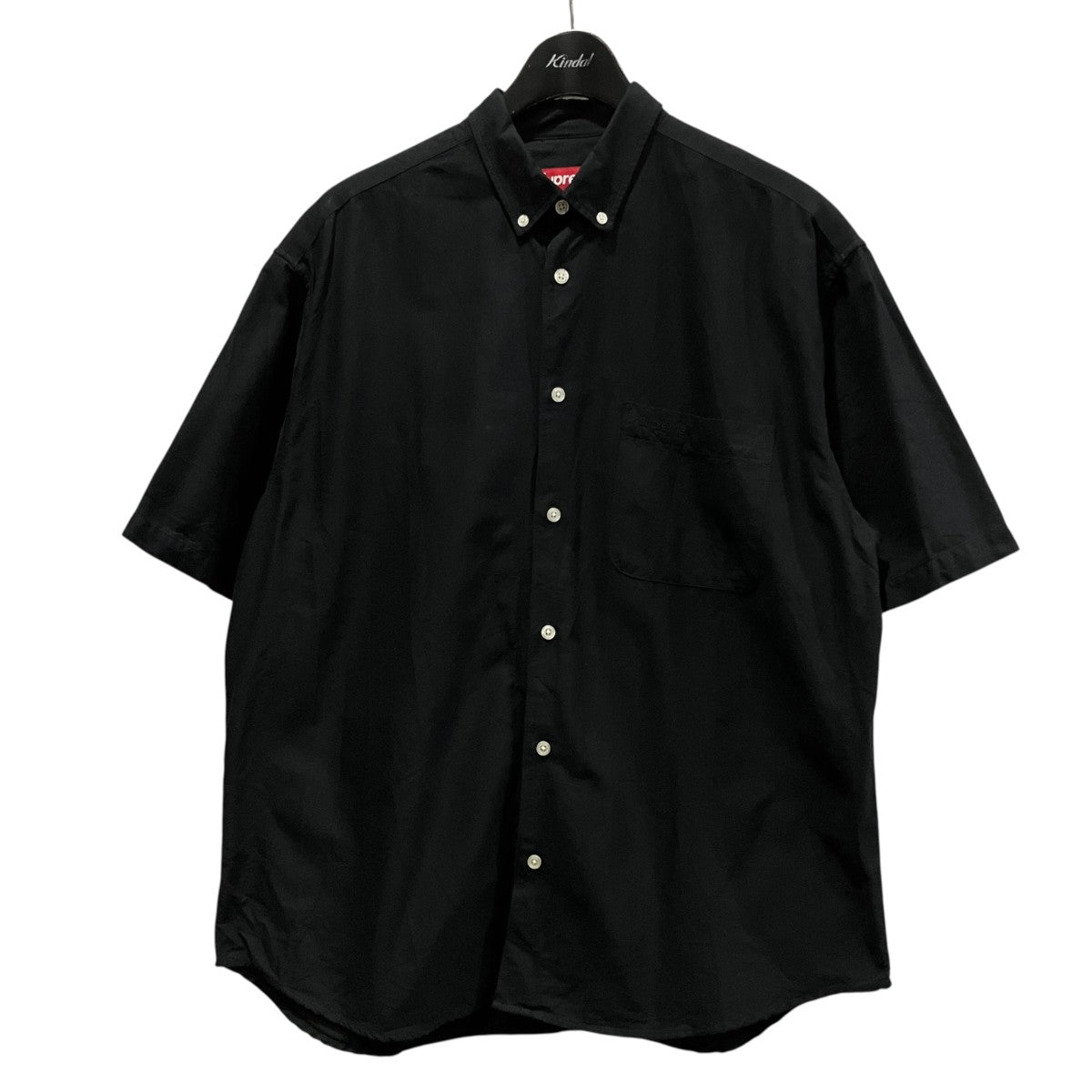 Supreme 半袖シャツ ブラック Lサイズ Supreme(シュプリーム) Loose Fit Oxford S S Shirtポケット半袖シャツ