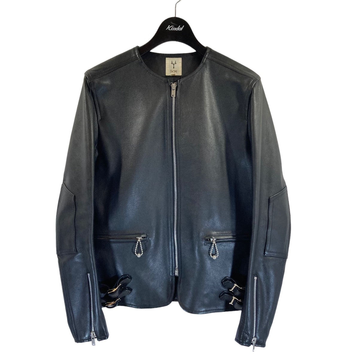 SCYE(サイ) NO COLLAR BIKER JACKET レザーライダースジャケット 1218