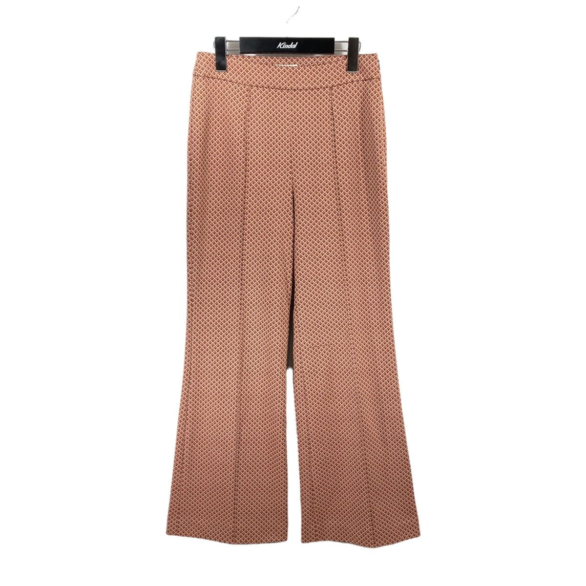 22AW キカジャガードジャージーセミフレアパンツ