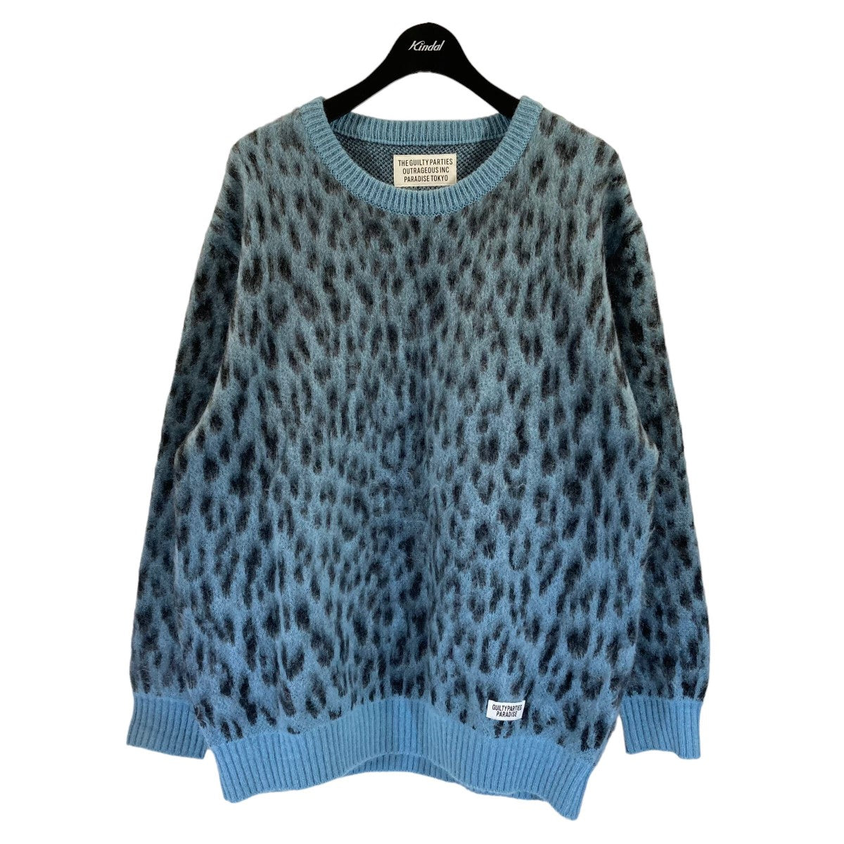 WACKO MARIA(ワコマリア) 22AW LEOPARD MOHAIR CREWNECK SWEATER　モヘアニット スカイブルー サイズ  13｜【公式】カインドオルオンライン ブランド古着・中古通販【kindal】