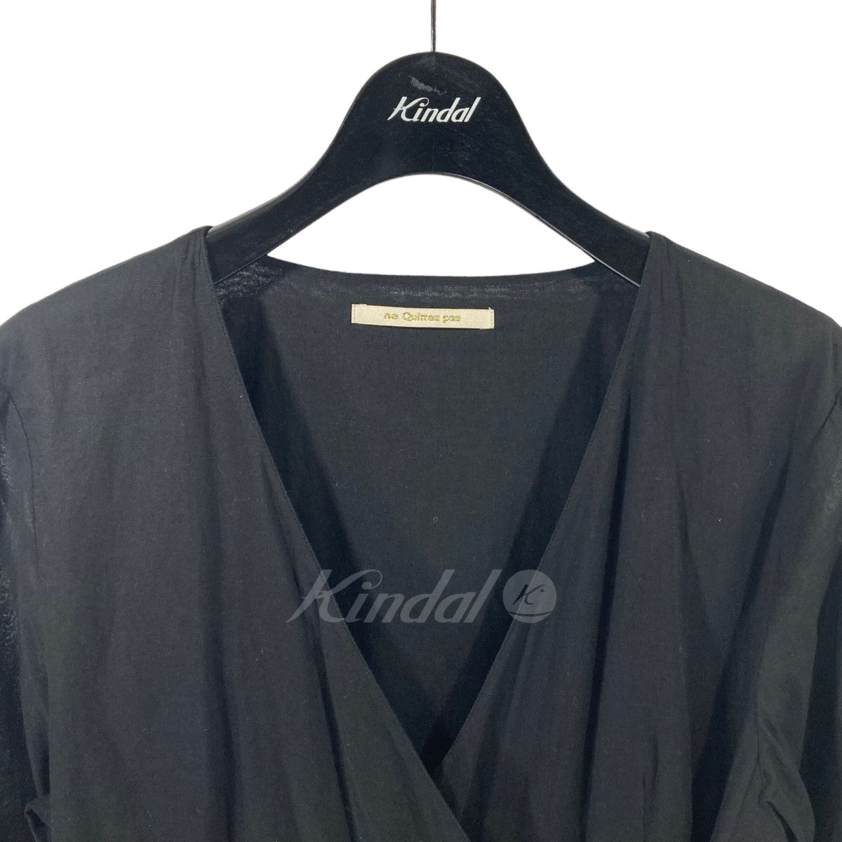 ワンピース Cotton Voile Plain Crossover Gown