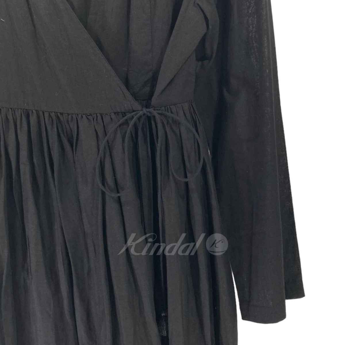 ワンピース Cotton Voile Plain Crossover Gown