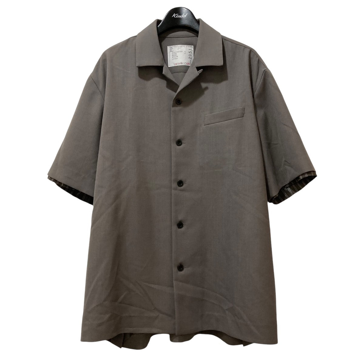sacai(サカイ) Suiting Shirt 半袖シャツ 23-02951M 23-02951M グレー サイズ  M｜【公式】カインドオルオンライン ブランド古着・中古通販【kindal】