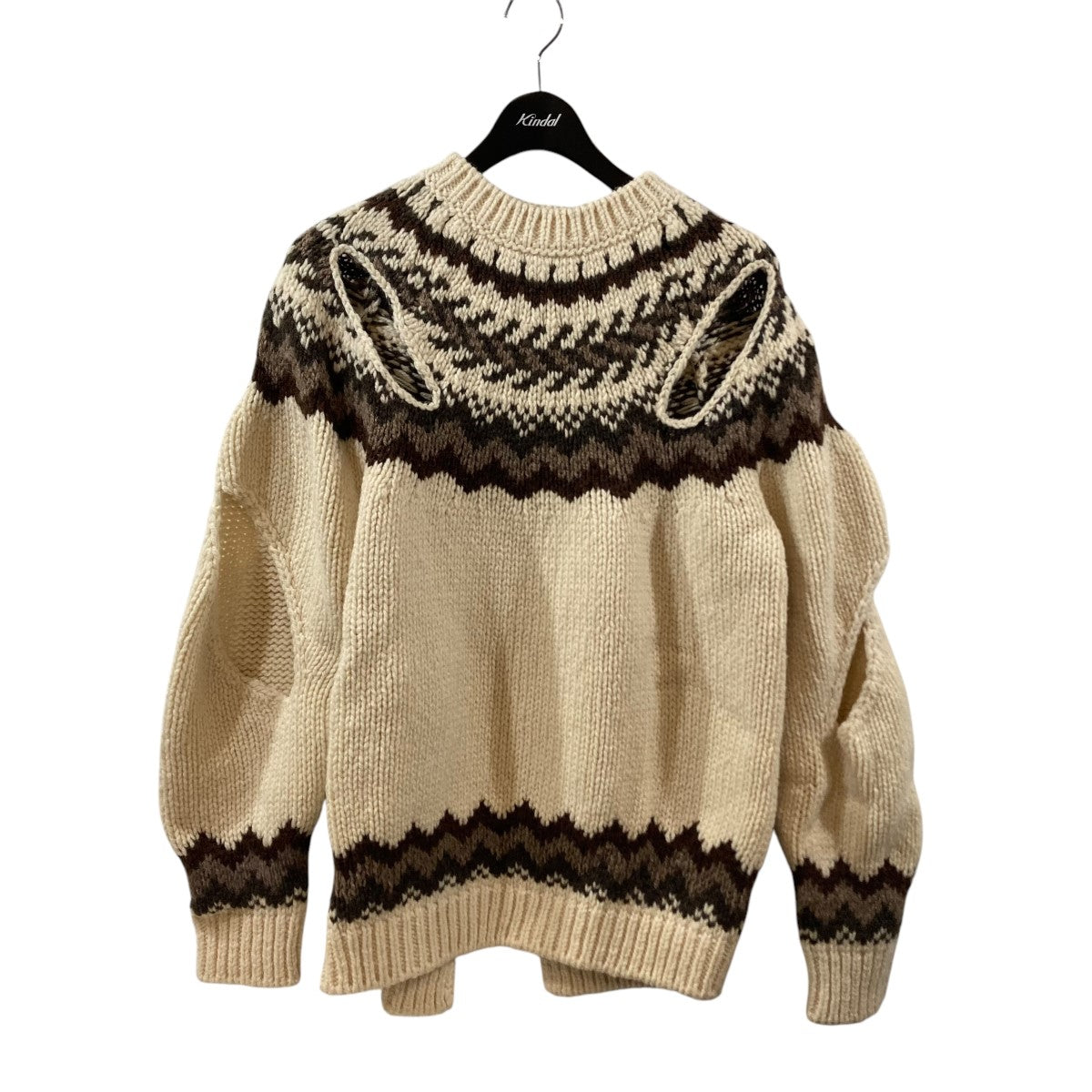 Stefan COOKE(ステファンクック) 20AWSLASHED Fairisle JUMPERクルーネックニット サイズ:S メンズ ニット・セーター・カーディガン 中古・古着