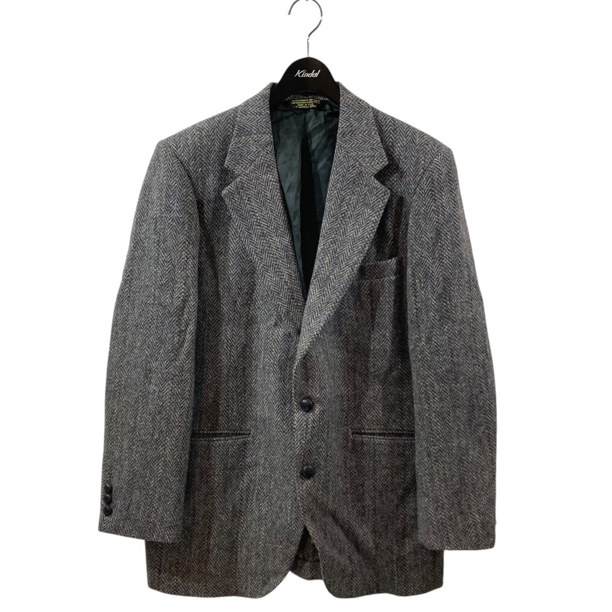 Harris Tweed(ハリスツイード) ウールジャケット グレー×ネイビー｜【公式】カインドオルオンライン ブランド古着・中古通販【kindal】