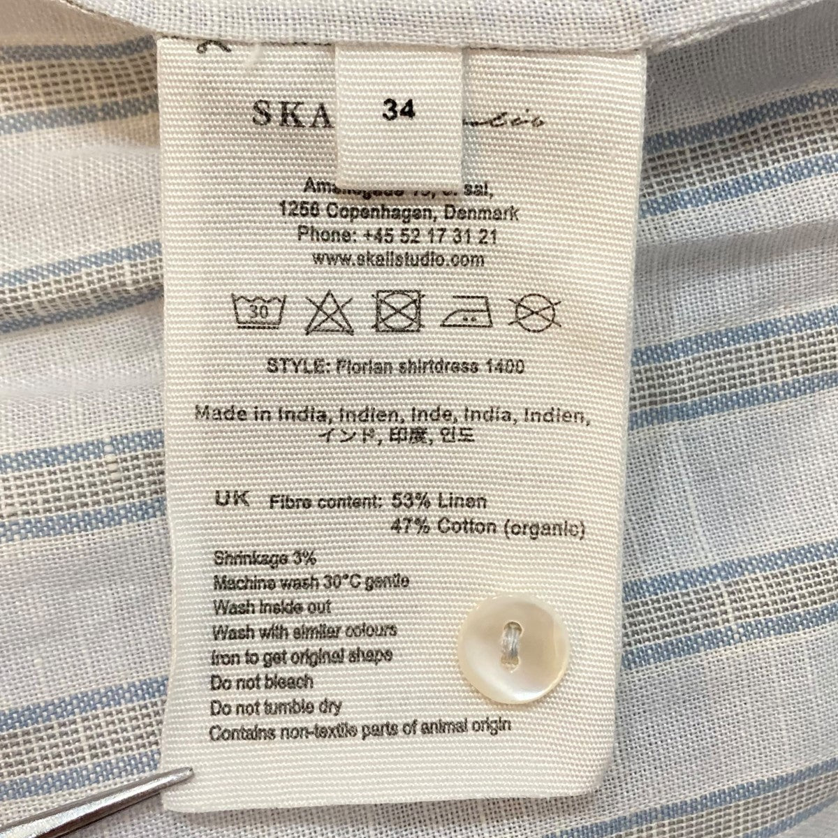 ストライプ長袖ワンピース