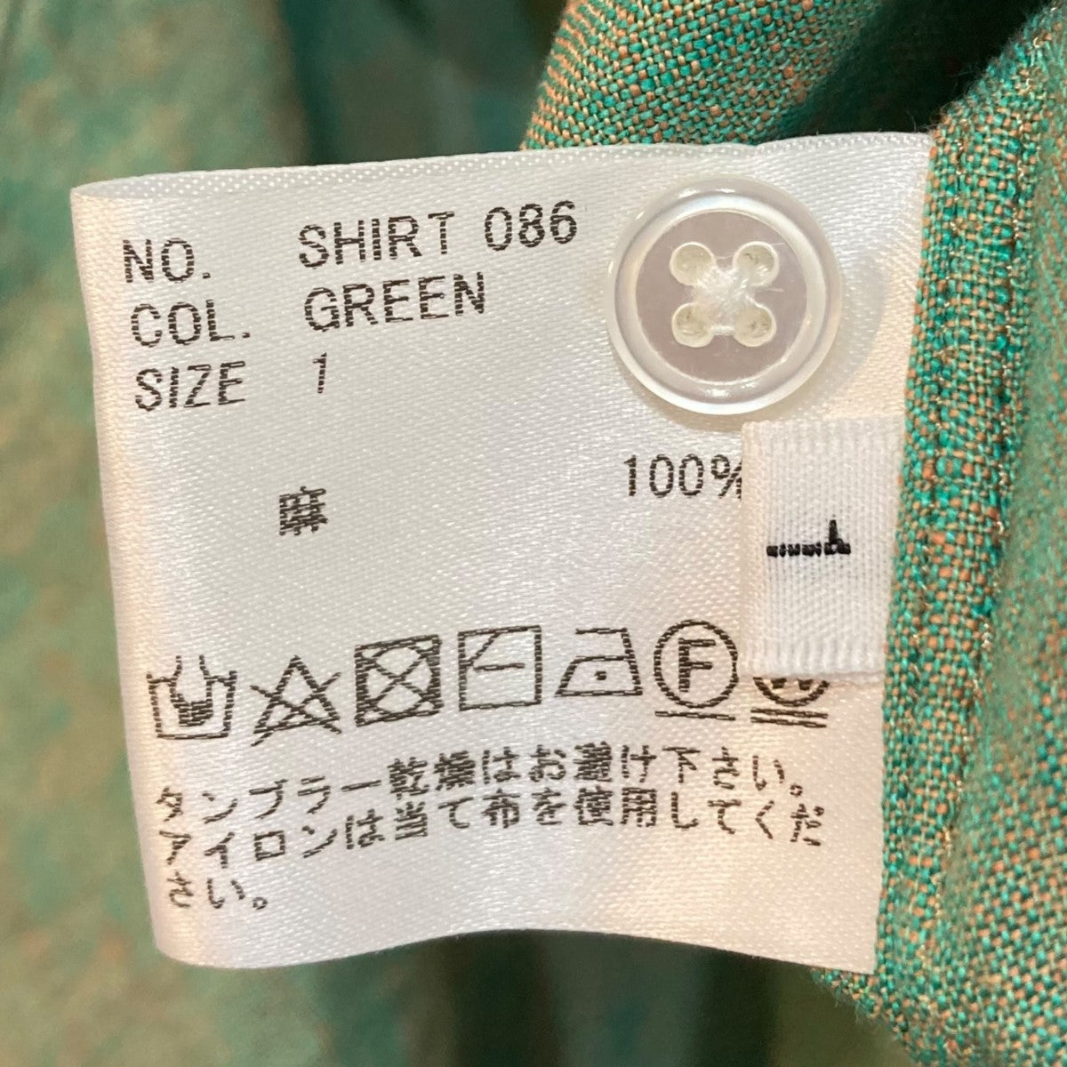 Alan リネンシャンブレーワンピースカラーシャツ長袖シャツSHIRT 086