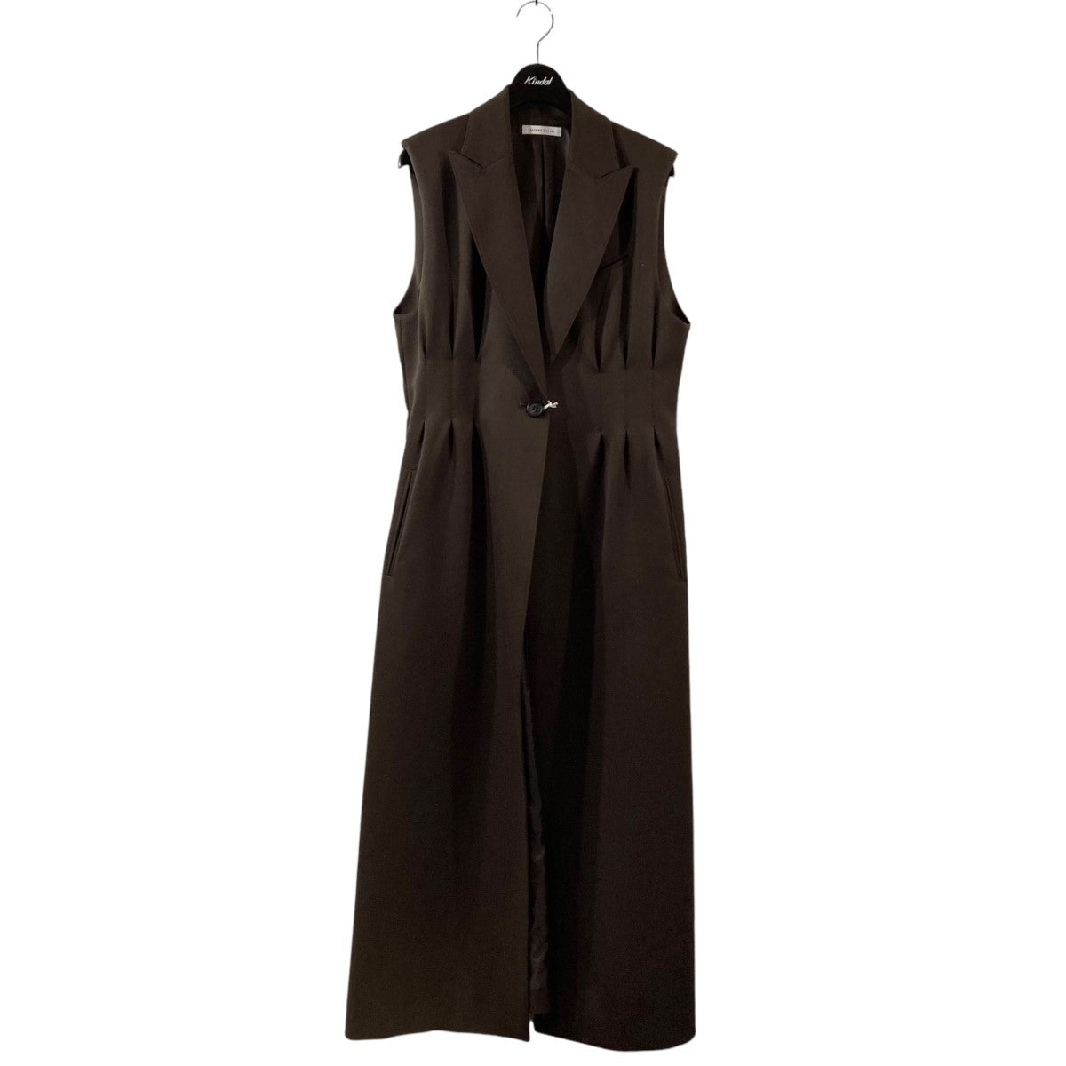 SATORU SASAKI(サトル ササキ) SLEEVELESS TAILORED COAT スリーブレステーラードコート ロングジレ  SS24-C02-102 SS24-C02-102 ブラウン サイズ 2｜【公式】カインドオルオンライン ブランド古着・中古通販【kindal】