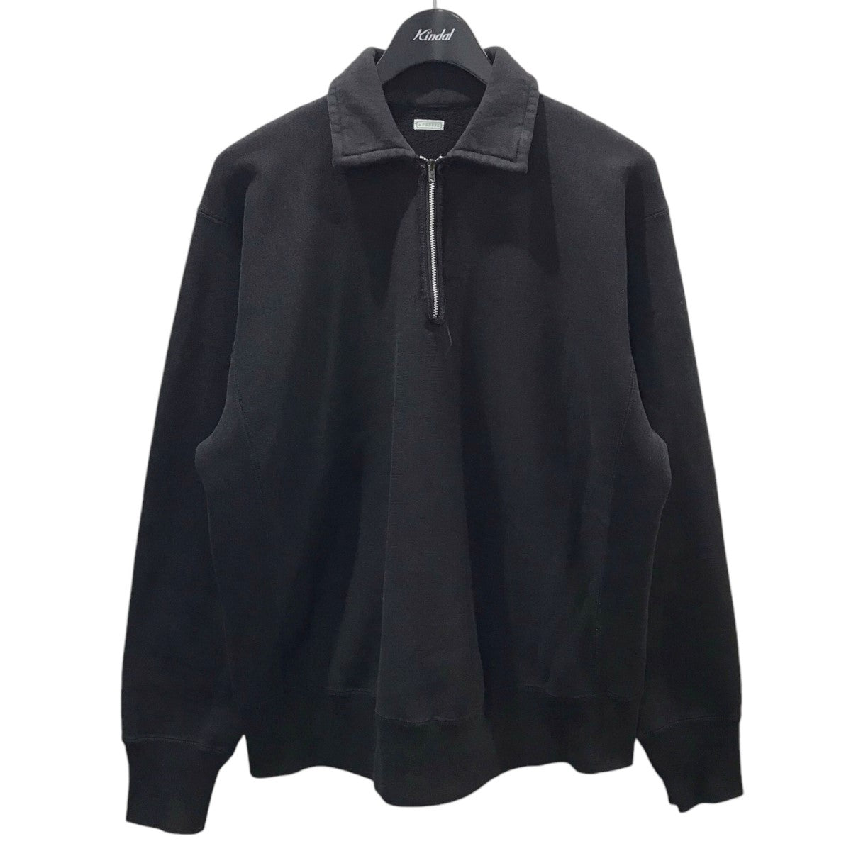 A．PRESSE(アプレッセ) 23AW ハーフジップスウェットトレーナー Vintage Half Zip Sweatshirt ヴィンテージ ハーフジップスウェットシャツ 23AAP-05-03K 23AAP-05-03K ブラック サイズ 3｜【公式】カインドオルオンライン  ブランド古着・中古通販【kindal】