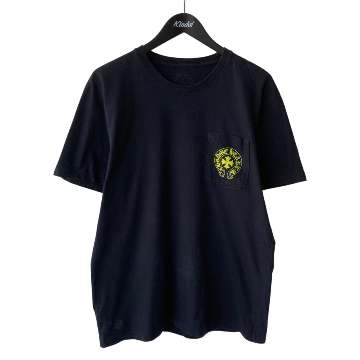 【、】CHROME HEARTS メッシュシャツ ブラック　XLタグ クロムハーツ カットソー ナイロン サイズM ブラック CHプリント