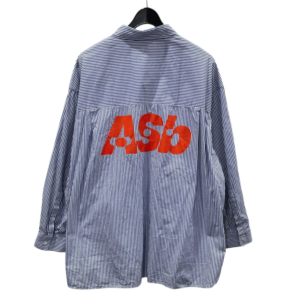 FreshService×AS(ACTUAL SOURCE) バックプリントストライプ柄シャツ CORPORATE UNIFORM SHIRT コーポレートユニフォームシャツ FSC243-50198AS 古着・中古-2枚目のアイテム画像