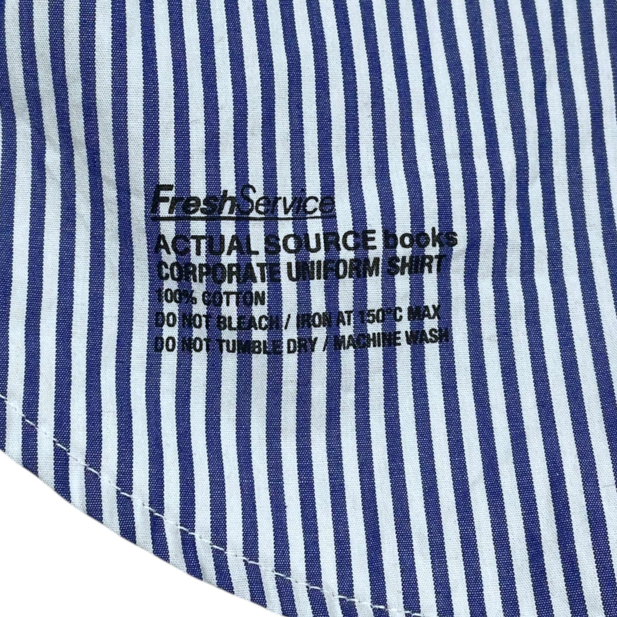 FreshService×AS(ACTUAL SOURCE) バックプリントストライプ柄シャツ CORPORATE UNIFORM SHIRT コーポレートユニフォームシャツ FSC243-50198AS 古着・中古-5枚目のアイテム画像
