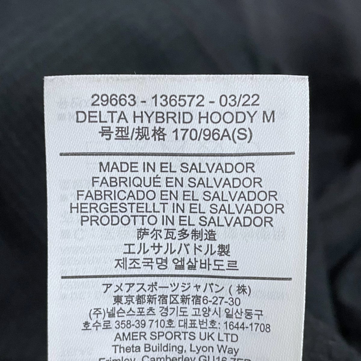 ARC’TERYX ハーフジップフーデッドジャケット Delta Hybrid Hoody デルタハイブリッドフーディ 29663 古着・中古-8枚目のアイテム画像