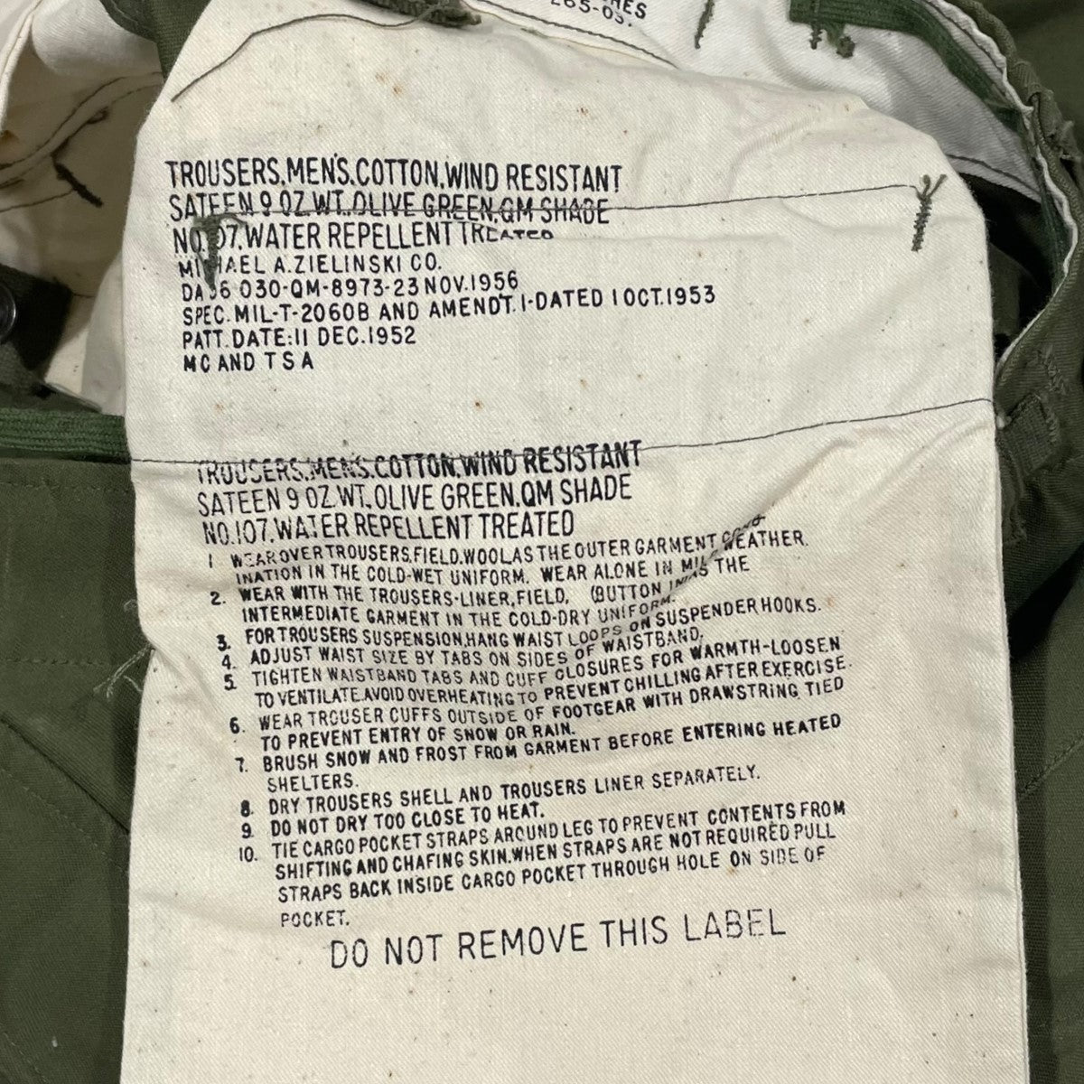 US ARMY カーゴパンツ M-51FIELD PANTS フィールドパンツ 8405-265-0373 古着・中古-8枚目のアイテム画像