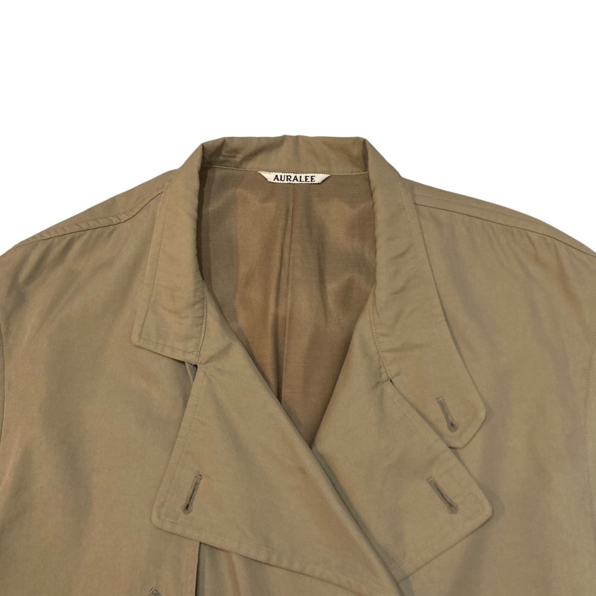 AURALEE WASHED FINX CUPRO TWILL LONG COATロングコートA20AC01FC 古着・中古-3枚目のアイテム画像