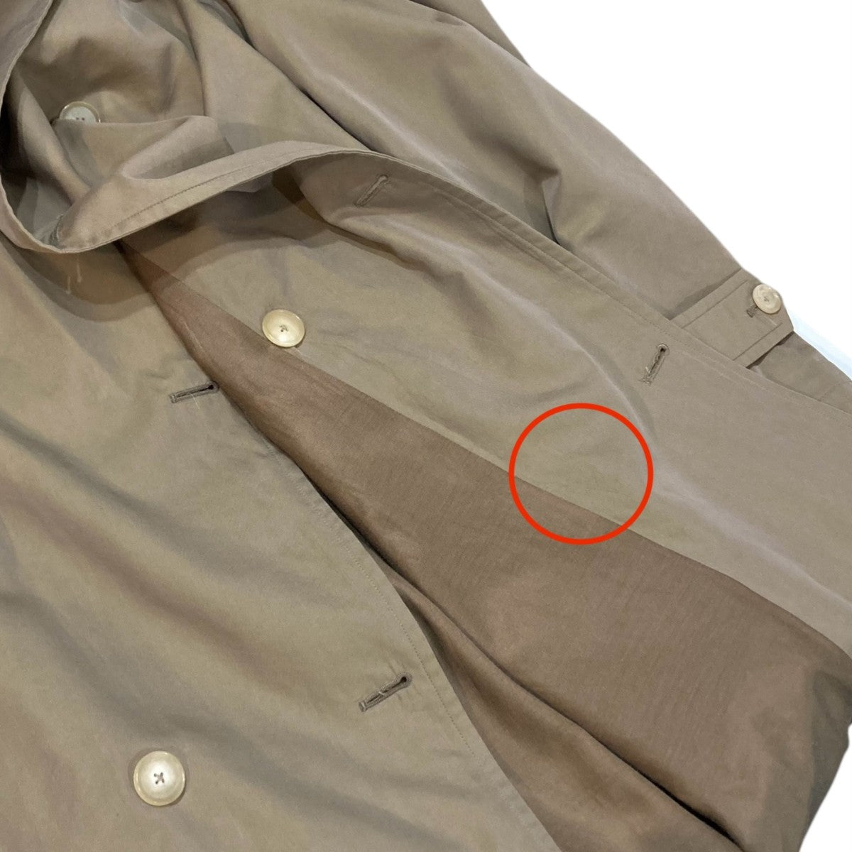 AURALEE WASHED FINX CUPRO TWILL LONG COATロングコートA20AC01FC 古着・中古-7枚目のアイテム画像