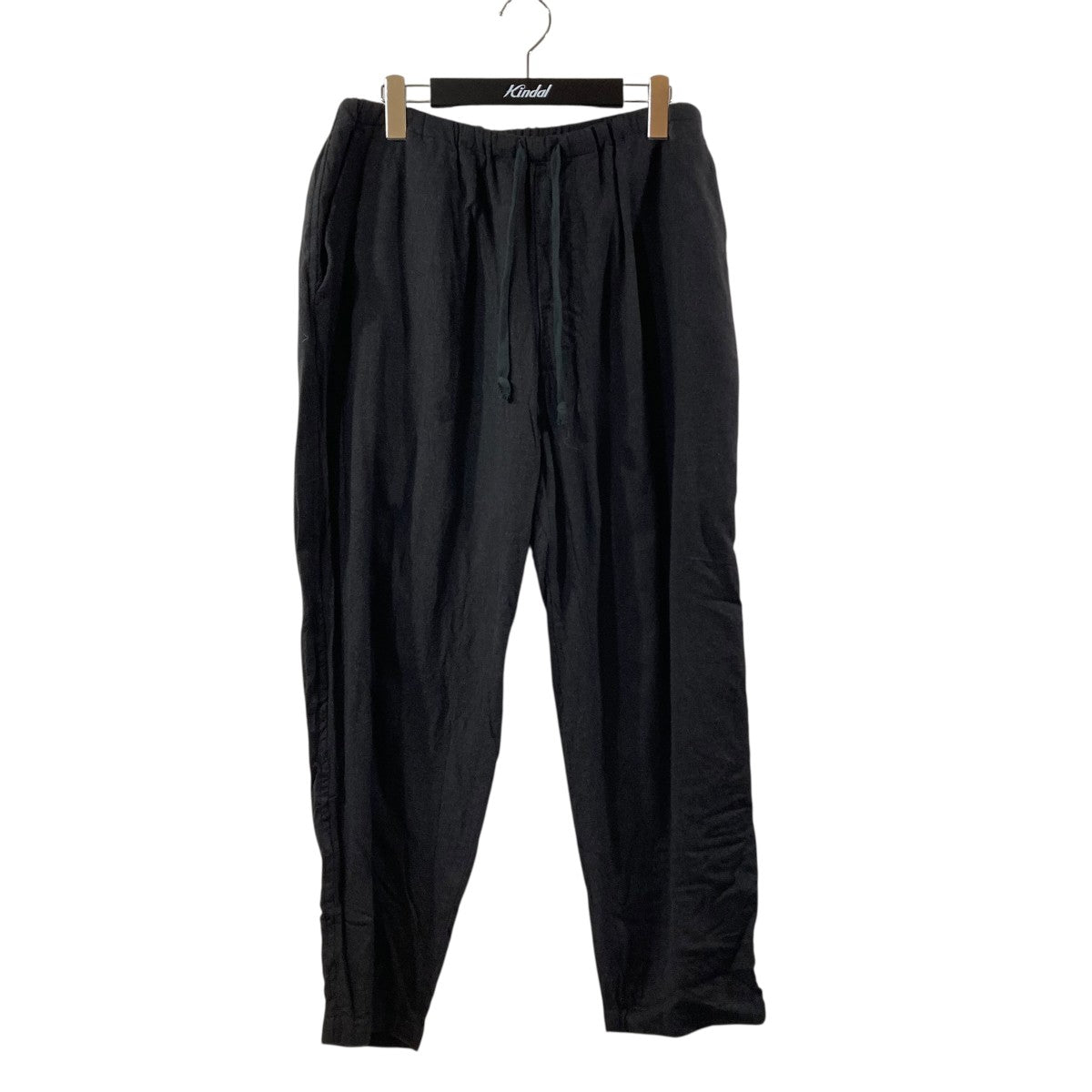COMOLI コモリ ウールビエラドローストリングパンツ(Y03-03015） COMOLI ウール ビエラ ドローストリング パンツ,Charcoal – Navyblue