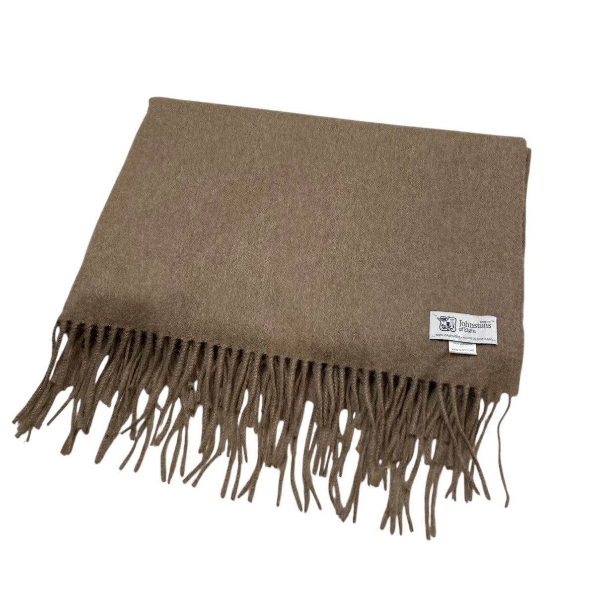 Johnstons of Elgin 100%カシミヤ 大判ストール ベージュ JOHNSTONS OF ELGIN(ジョンストンズオブエルガン) 大判マフラー