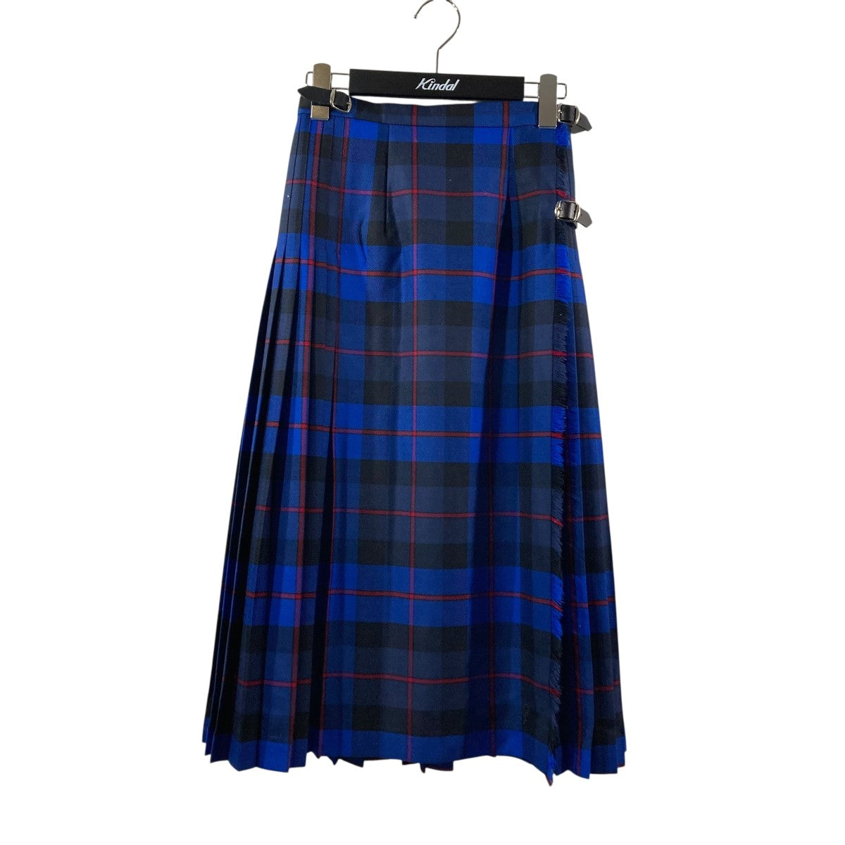 オニールオブダブリン プリーツスカート ネイビー ターコイズ チェックウール オニールオブダブリン プリーツスカート ネイビー ターコイズ チェック