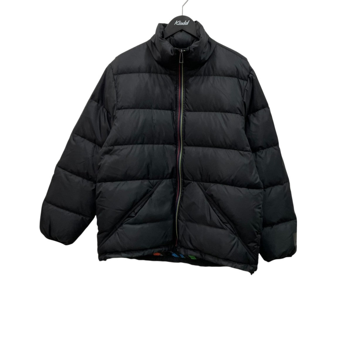 ポールスミス　ダウン PS Paul Smith(ピーエスポールスミス) ストライプジップスタンドカラー