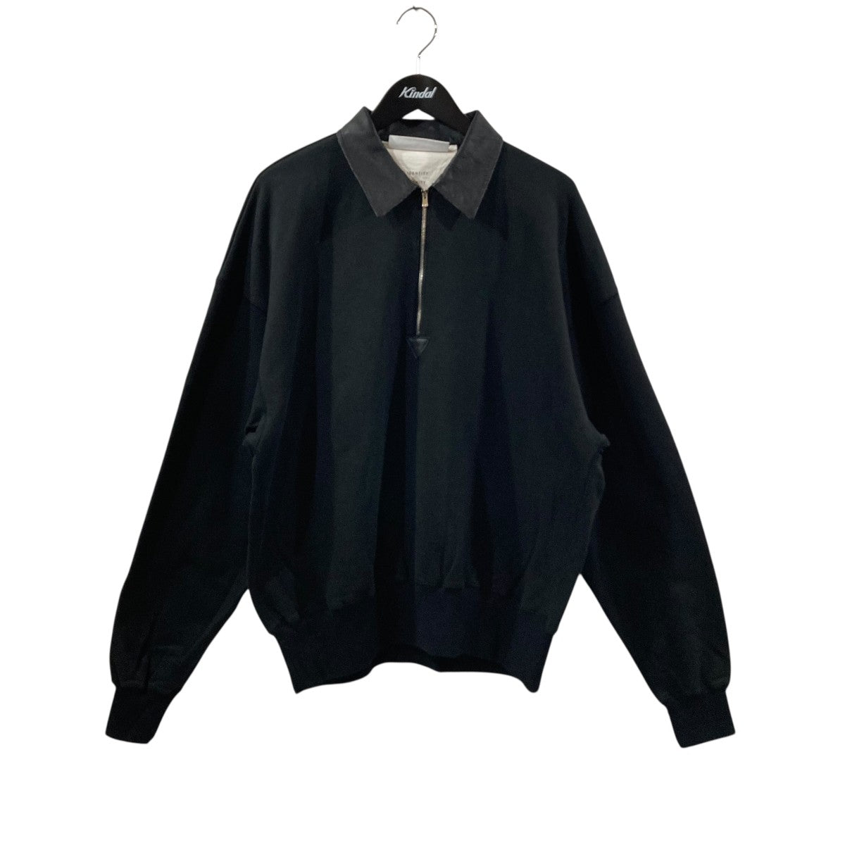 【美品】 プリーツプリーズ プリーツ ハーフジップ スウェット 黒 4 XL KYOU(キョウ) ハーフジップスウェット KU4FWUSWT01 KU4FWUSWT01