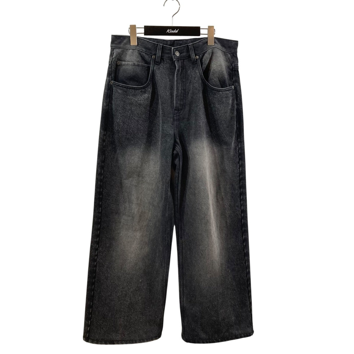 CLOSE DOOR ブラックデニム Lサイズ D.HYGEN - Bum Flap Damaged Denim Drop Crotch Slim Pants
