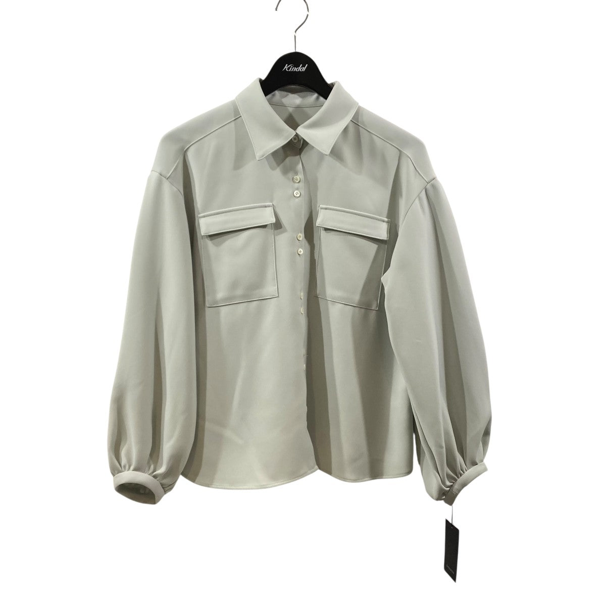 anuans(アニュアンス) ダブルサテンボリュームスリーブブラウス長袖  