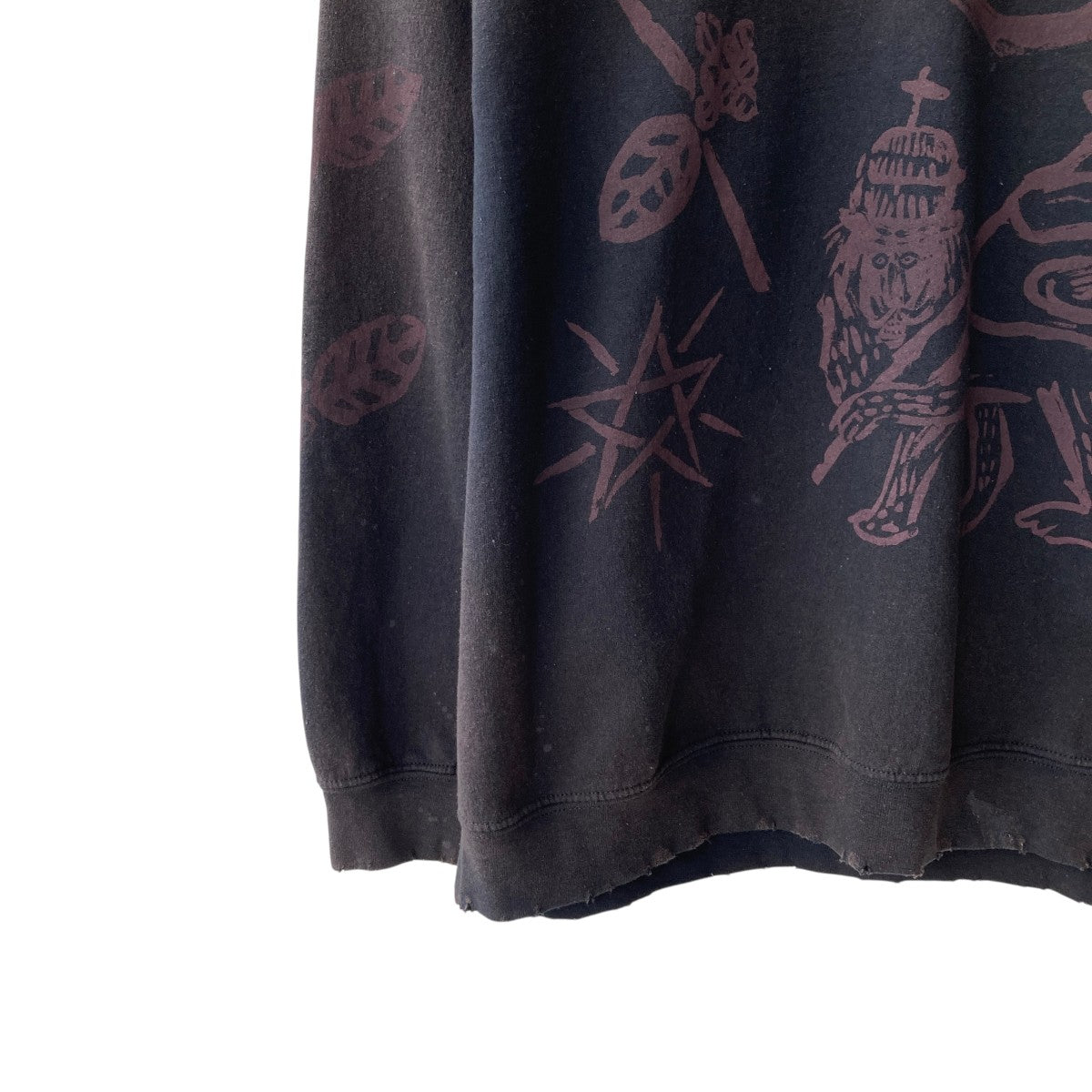 ETHIOPIA PRINT VINTAGE SWEATSHIRTトレーナー23SS-CSS-004