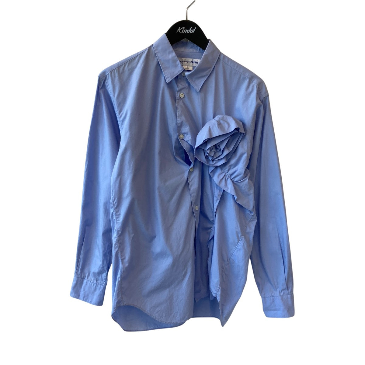 【中古】コムデギャルソン コムデギャルソン COMME des GARCONS COMME des GARCONS コットン系 クルーネック 長袖Ｔシャツ ブルーxホワイト【サイズ表記なし（S位）】【レディース】 COMME des GARCONS SHIRT(コムデギャルソンシャツ) 25SS長袖