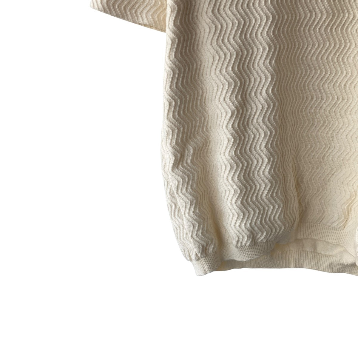 Wave Cable Knit Polo半袖ポロシャツDIMESP248CRE