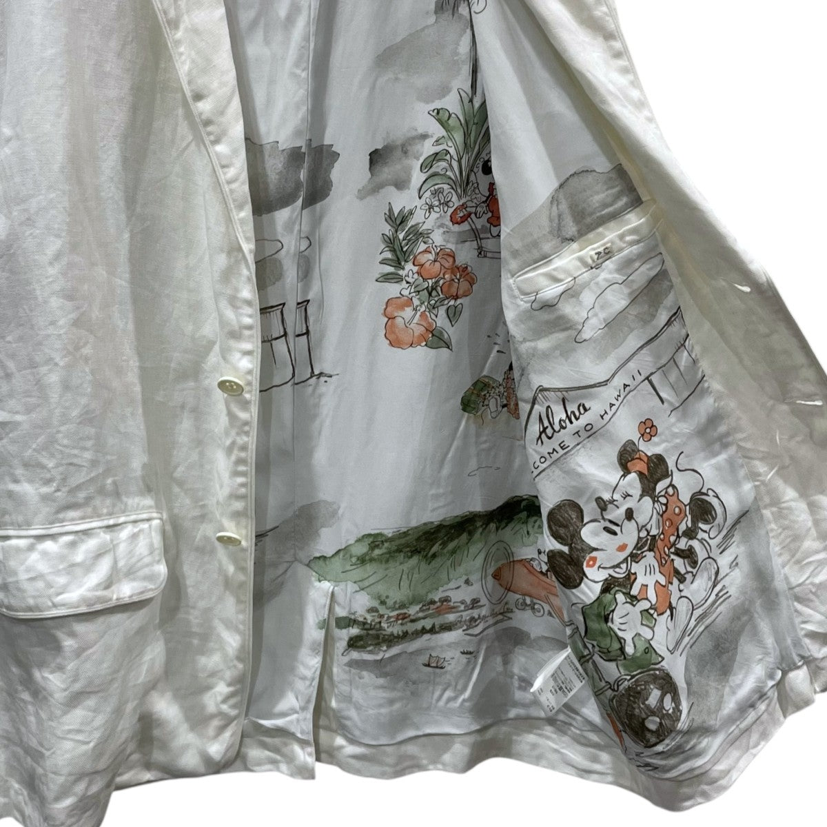 リネンジャケット disney m&f original art aloha collection linen jacket DP-024-2719-0080-0013