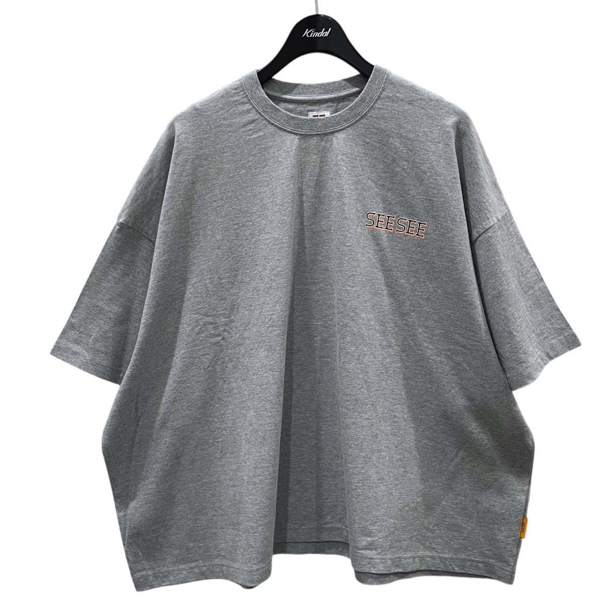 SEESEE TECH SUPER BIG FLAT SS T グレー　サイズM SEESEE(シーシー) ロゴプリントTシャツ SUPER BIG FLAT SS TEE