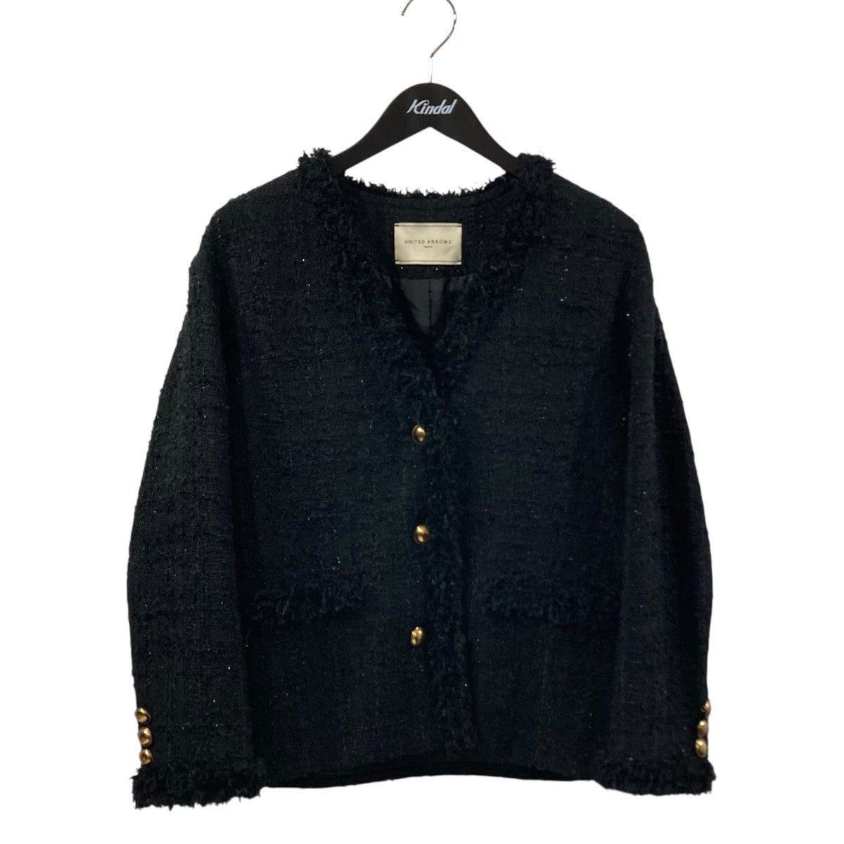 UNITED ARROWS(ユナイテッドアローズ) ファンシーツイード Vノーカラー