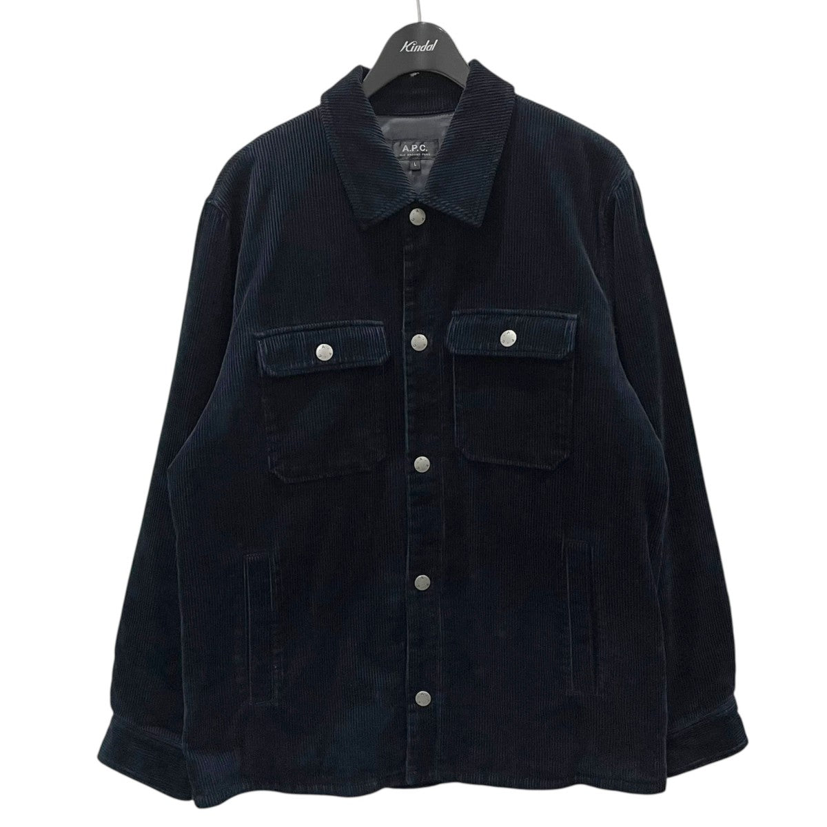 美品 A.P.C. 中綿入り コーデュロイジャケット APC A．P．C．(アーペーセー) 中綿コーデュロイジャケット ネイビー サイズ
