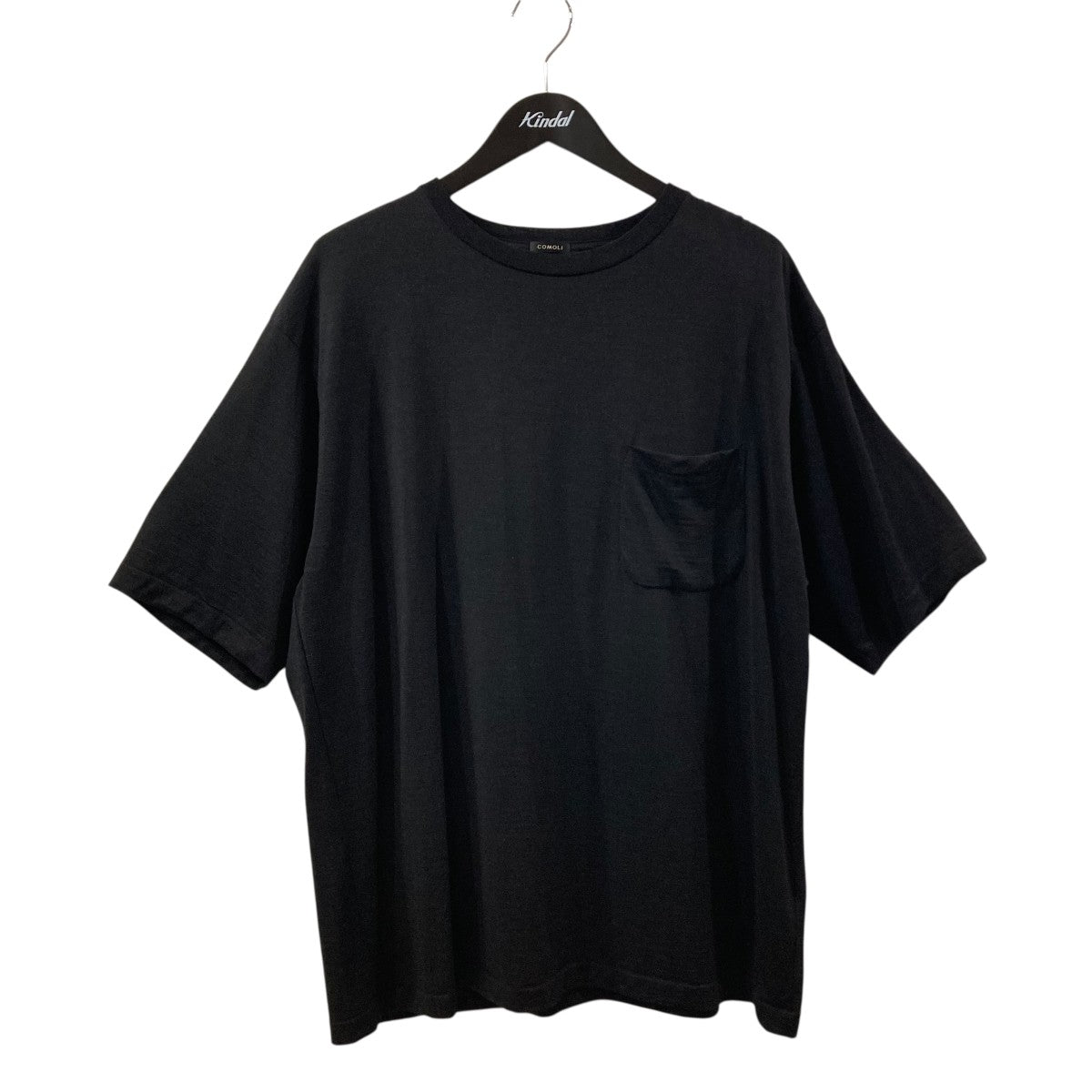 COMOLI◆25SS サマーウール 半袖T 4 BLK B01-05016 COMOLI サマーウール 半袖Tシャツ B01-05016 B01-05016 ブラック