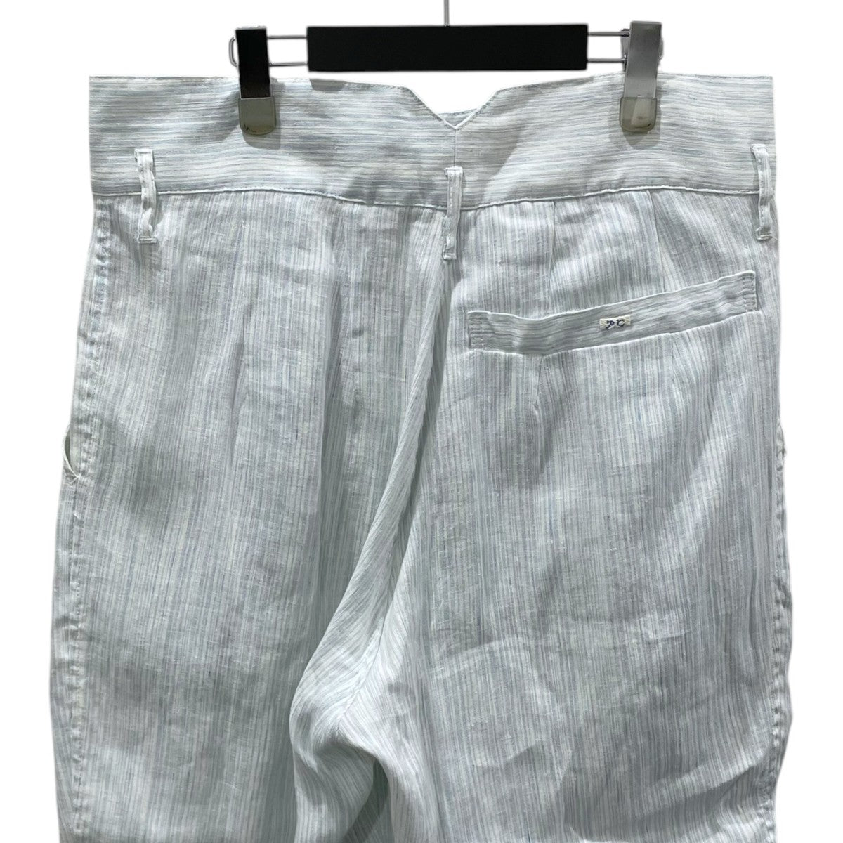 ストライプ柄リネンパンツ LINEN STRIPE CLASSIC THREE PIECE PANTS リネンストライプクラシックスリーピースパンツ