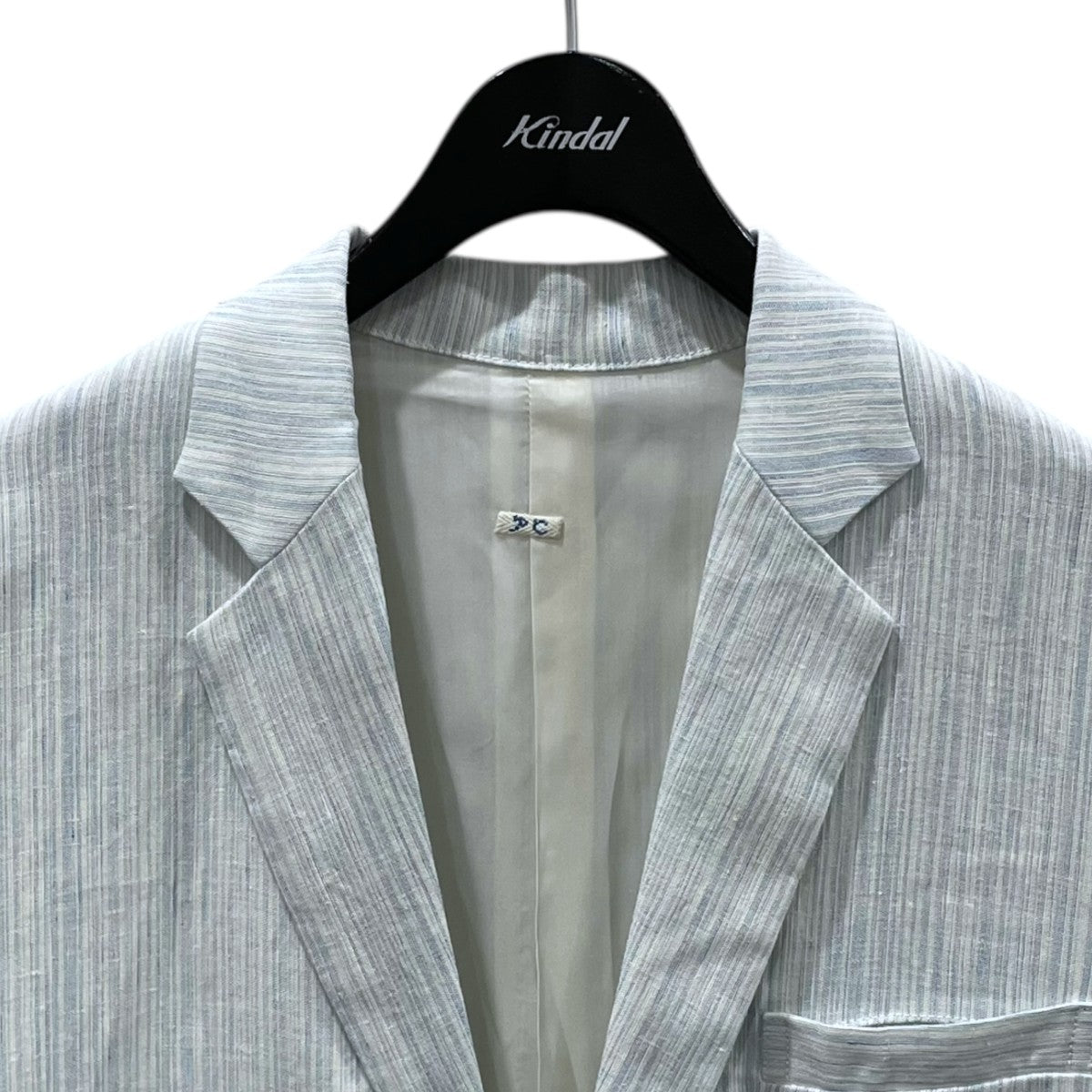 ストライプ柄リネンジャケット LINEN STRIPE CLASSIC THREE PIECE JACKET リネンストライプクラシックスリーピースジャケット