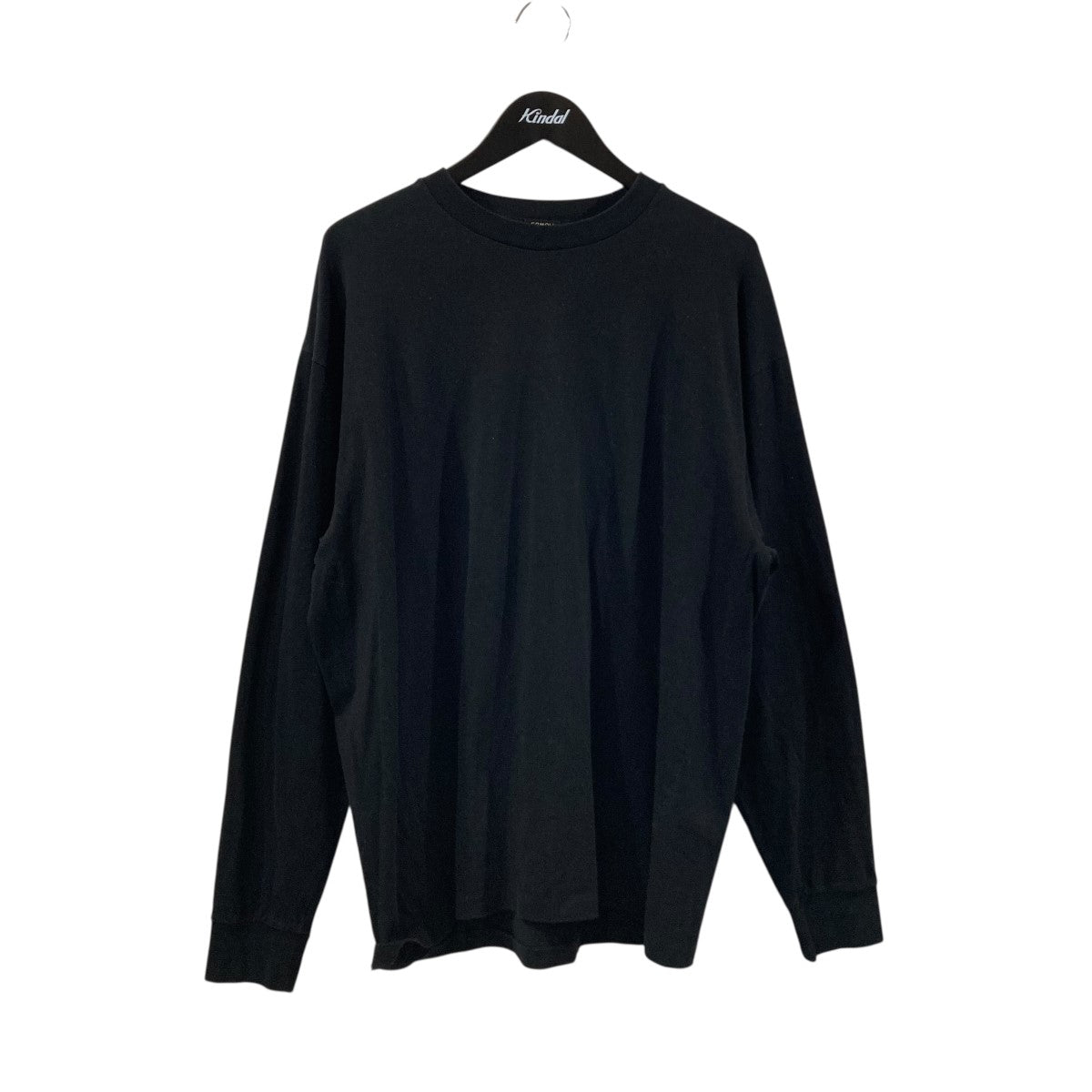 24aw 極美品 COMOLI コットン ジャージ 長袖 Tシャツ ブラック 3 COMOLI (コモリ) コットンジャージ 長袖Tシャツ