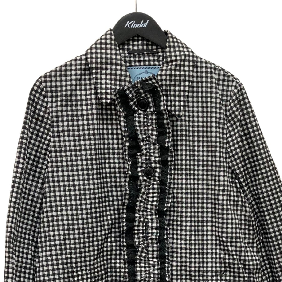 PRADA フリルステンカラーコートステンカラーコート29X053 古着・中古-2枚目のアイテム画像