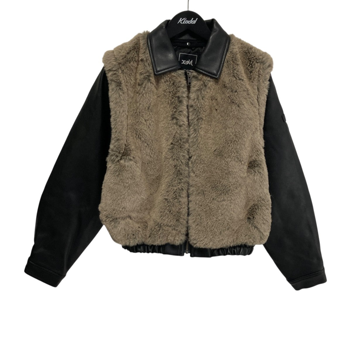 X-girl(エックスガール) FAUX FUR CONVERTIBLE JACKETレザージャケット