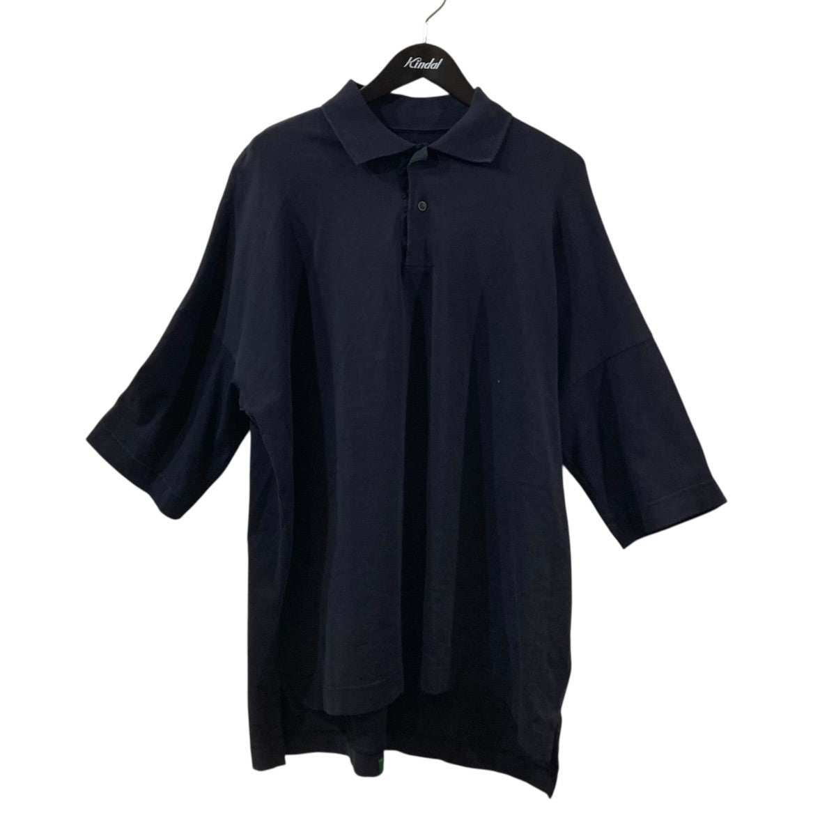CASEY CASEY EQUEURE POLO ネイビー CASEY CASEY(ケイシーケイシー) EQUERRE POLO半袖ポロシャツ21HS002